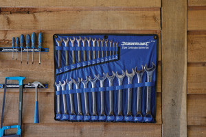 Set 25 chei fixe combinate, husa transport, 6, 7, 8, 9, 10, 11, 12, 13, 14, 15, 16, 17, 18, 19, 20, 21, 22, 23, 24, 25, 26, 27, 28, 30, 32mm. Silverline - Img 5