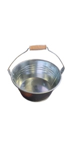 Set 4 bucati galeata metal mini zincata ornamentala, 21.5 x 10 cm, ideal gradina, balcon, zinc lucios - Img 3