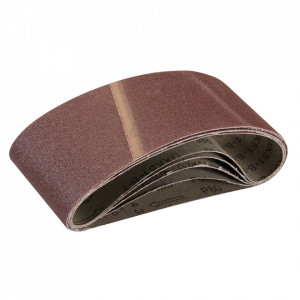 Set 5 benzi slefuitor cu banda, 75 x 457mm, grit 80, Silverline - Img 2