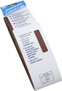 Set 5 benzi slefuitor cu banda, 75 x 533mm,grit 40 Silverline - Img 2