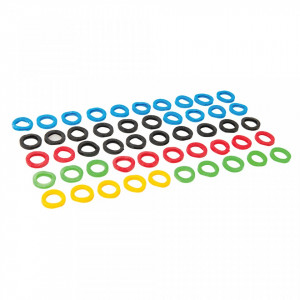 Set 50 protectii colorate chei, Silverline - Img 1