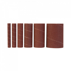 Set 6 rezerve abrazive cilindrice slefuitor banc , oxid de aluminiu, grit 80, Triton - Img 2