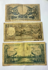 SET BANCNOTE INDONESIA - 5/10/25 RUPIAH ( 1958-1959 )