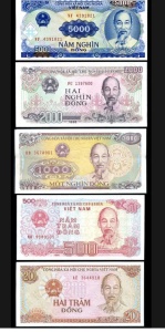 Set Bancnote Vietnam - 200/500/1000/2000/5000 Dong 1987-1991 - Img 3