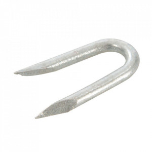 Set cuie galvanizate gard tip U, 0.5kg, 25 x 2.65mm, Fixman - Img 1