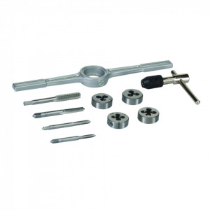 Set filiera 10 piese, M4, M5, M6 , M8 , Silverline Tap & Die Set Metric 10pce - Img 1