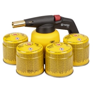 Set lampa cu gaz + 4 cartuse 190gr cu valva