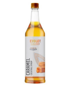 Sirop concentrat pentru cafea, cocktail, prajituri, aroma CARAMEL, 1L, Evolet