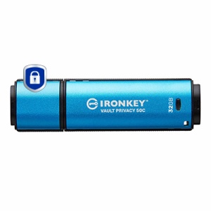 Stick USB Kingston IronKey Vault Privacy 50C, 32GB, USB-C (Albastru) "IKVP50C/32GB"