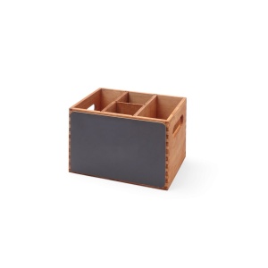 Suport tacamuri din lemn durabil cu tabla integrata 210x150x(H)150 mm Hendi - Img 2