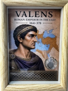 Tablou VALENS ( 364-378 AD ) + Moneda autentica .