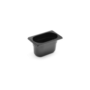 Tava Gastronorm GN 1/9, (H) 10 cm, 1 lt, Hendi, din policarbonat negru
