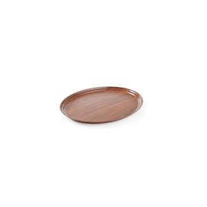 Tava servire ovala, lemn armat laminat cu strat anti-alunecare, Hendi, 20x26.5 cm - Img 2