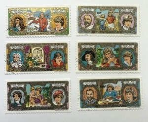 Timbre Republica Centrafricană – Lady Diana, Prințesa de Wales