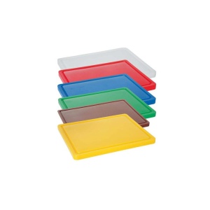 Tocator albastru, 26.5x32.5x(H)1.2 cm - GN1/2, cu sant de scurgere, polietilena HDPE 500, respecta normele de igiena HACCP, Hendi - Img 2