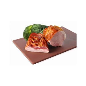 Tocator maro 450x300x12,7 mm, HACCP- pentru carne gatita, Hendi, polietilena HDPE 500, ambele fete potrivite pentru taiere - Img 2