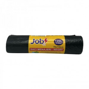 10 db LDPE szemeteszsák, 120 literes, 110 x 70 cm, Job, tekercsben