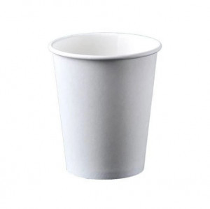 100 darabos papír kávéspohár készlet, 190ml, 6.5 OZ, D72, FEHÉR