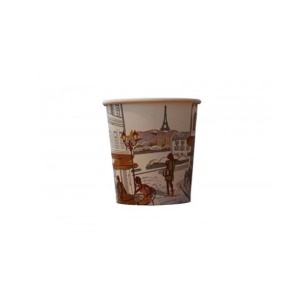 100 darabos papír kávéspohár készlet, 4oz, city life, 120ml, d62