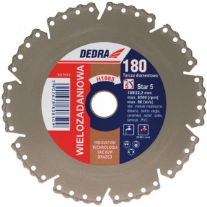 115-22,2 mm VACUUM BRAZED gyémánttárcsa beton, kerámia, aszfalt, vasbeton, szegélykövek vágásához, nedves/száraz vágáshoz. - Img 1