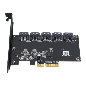 Adapter, bővítő, 5 portos SATA 3.0, PCI- Express, ömlesztett termék, Orico