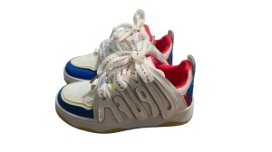 Adidasi fetite Retro Style, sireturi duble, marimea 35, model Hello Kitty - Img 5