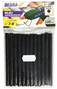 Bagheta silicon universala, negru, set 12buc, 100mm - Img 2