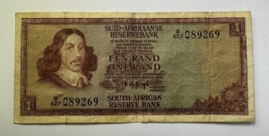 Bancnota - Africa de Sud, 1 Rand (1961–1966)