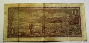 Bancnota - Africa de Sud, 1 Rand (1961–1966) - Img 2