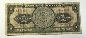 Bancnota Mexic - 1 Peso 1961