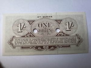 Bancnota Militara - British Armed Forces – 1 Shilling, 4th Series (1948) - Img 2