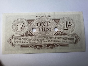 Bancnota Militara - British Armed Forces – 1 Shilling, 4th Series (1948) - Img 4