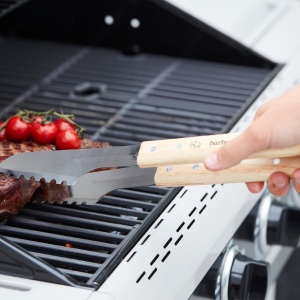 Barbecook BC-ACC-7070 clește din oțel inoxidabil, mâner din lemn de cauciuc, 100% FSC, 40cm - Img 2