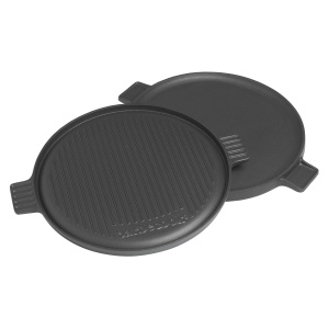 Barbecook BC-ACC-7087 placă grill din fontă emailată, cu două fețe, rotundă, 35 cm