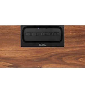 Boxa bluetooth incinta lemn, ideala birou, living, sunet clar, 10W, SAL RRT7 - Img 3