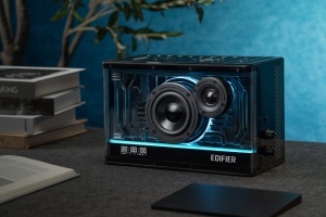 Boxa profesionala GAMING, lumini RGB, 40W, bluetooth 5.3, USB-A, USB-C, AUX, ecran LCD, Edifier QD35-BK - Img 6