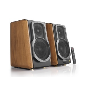BOXE EDIFIER 2.0, RMS: 120W (2 x 25W, 2 x 35W), bluetooth, telecomanda wireless, volum, bass, treble, coaxial, optic, brown, "S1000MKII" - Img 2