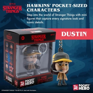 Breloc de colectie seria STRANGER THINGS Upside Down, personaj Dustin Henderson, produs licentiat ORIGINAL, YUME - Img 5