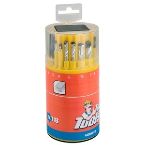 Burghie combinate lemn/beton/metal, 18 buc -set