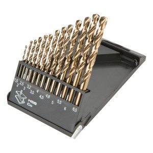 Burghie pentru metal, HSS-Co, 1.5-6.5 mm, set 13 buc