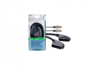 Cablu profesional video, 2 x scart tata, 2 x rca tata, 1.2m, Deltac C - Img 1