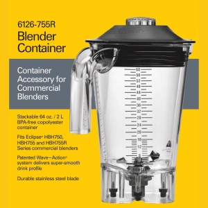 Cana blender HBH755R-CE Eclipse® 2l, Hamilton Beach Commercial - Img 2