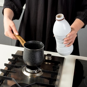 Cana cafea 600ml, strat antiaderent piatra, Nava - Img 2