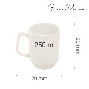 Cana stivuibila Fine Dine, Crema 250 ml - Img 2