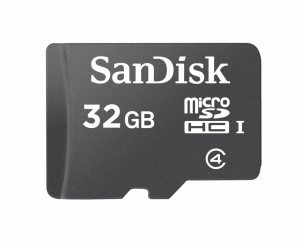 CARD MicroSD SANDISK, 32 GB, microSDHC, clasa 4, "SDSDQM-032G-B35"