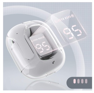 Casti Wireless Stereo, Bluetooth, ALB, afisaj LED, incarcare cu docking case, T'nB - Img 3