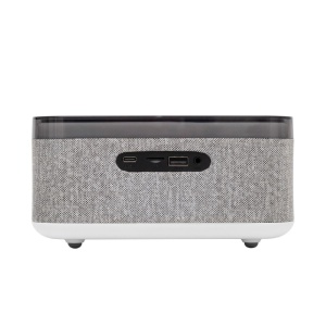 Ceas digital cu boxa bluetooth incorporata, acumulator, radio, incarcare wirreless Qi, usb, Home - Img 2