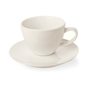 Ceașcă elegantă cu farfurioară pentru espresso , Fine Dine, Crema 70 ml