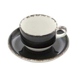 Ceasca si farfurie Onyx, 90 ml