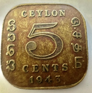 CEYLON - COLONIE BRITANICA - GEORGE VI - 5 CENTS 1943 - Img 3